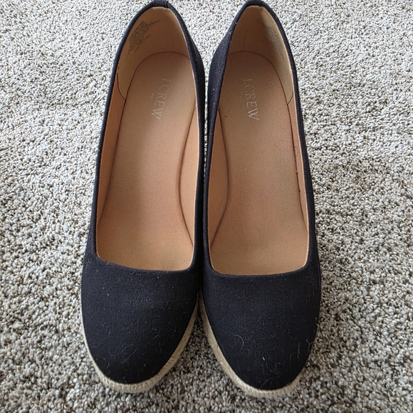 J. Crew Black Wedge Shoes for Women - Picture 2 of 9